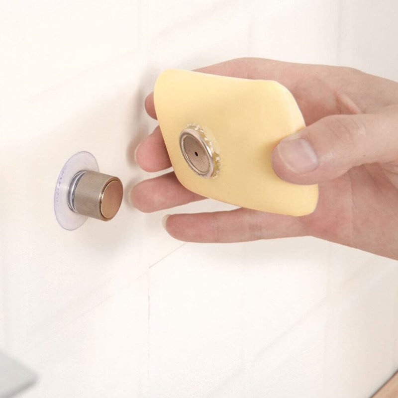 Angoily Magnetic Soap Holder Wall Mounted 2Pcs Stainless Steel Shower Suction up Soap Bar Dish for Bathroom Organizer, Kitchen Bathroom Bathtub Sink Self-Draining Tray Saver