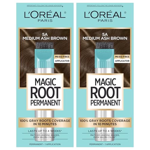 L'Oreal Paris Magic Root Hair Color Kit 5A Medium Ash Brown - 2 Count