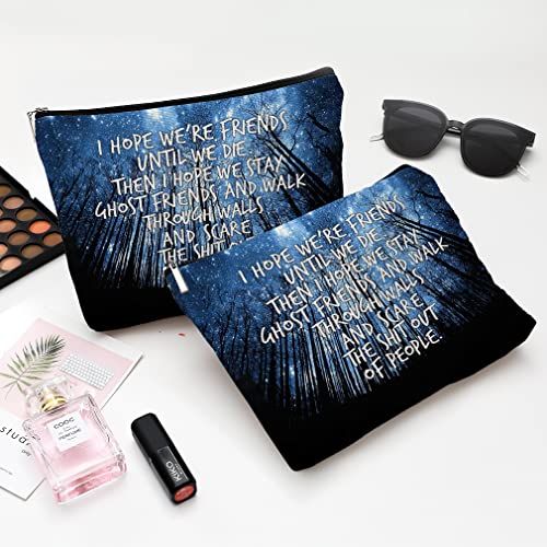 Givotin Canvas Makeup Bag for Purse, Waterproof Travel Cosmetic Pouch