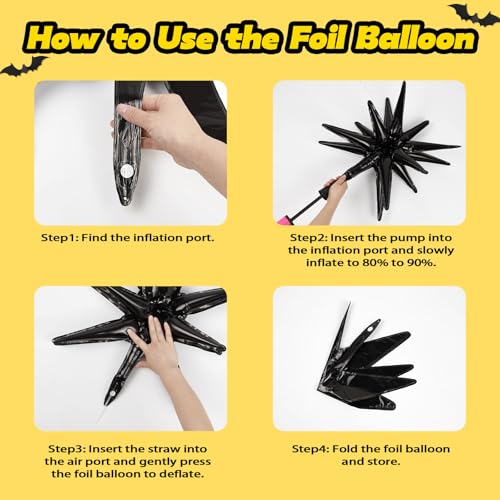 127-Piece Black and Yellow Balloon Arch Kit for Parties