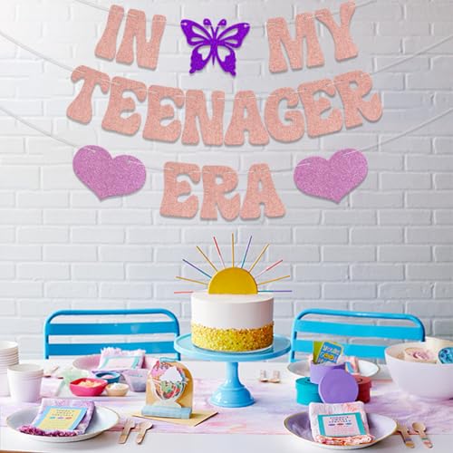 In My Teenager Era Banner - 13th Birthday Party Decorations