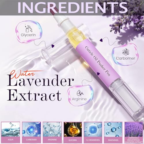 2-in-1 Ceramic Cuticle Oil Pusher Pen for Nail Care - 2ml
