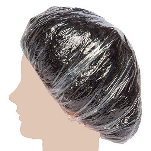 Disposable Clear Processing Hair Caps - Ideal for Salons & DIY Hair Treatments | 100 Count