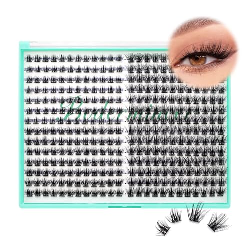 Bodermincer D Curl Lash Clusters - 336pcs DIY Wispy Eyelash Extensions Kit