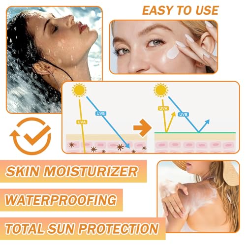 LJYBoBin SPF 50+ PA+++ Face Sunscreen Cream with Tinted Moisturizer - Travel Size, Long-Lasting & Non-Greasy, Variant B