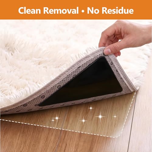 16 Pcs Anti-Slip Rug Tape for Hardwood Floors – Reusable Grippers