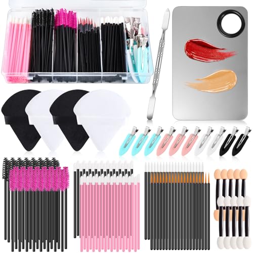 BESARME Disposable Makeup Applicator Kit - 260-Piece Set with Organizer Box