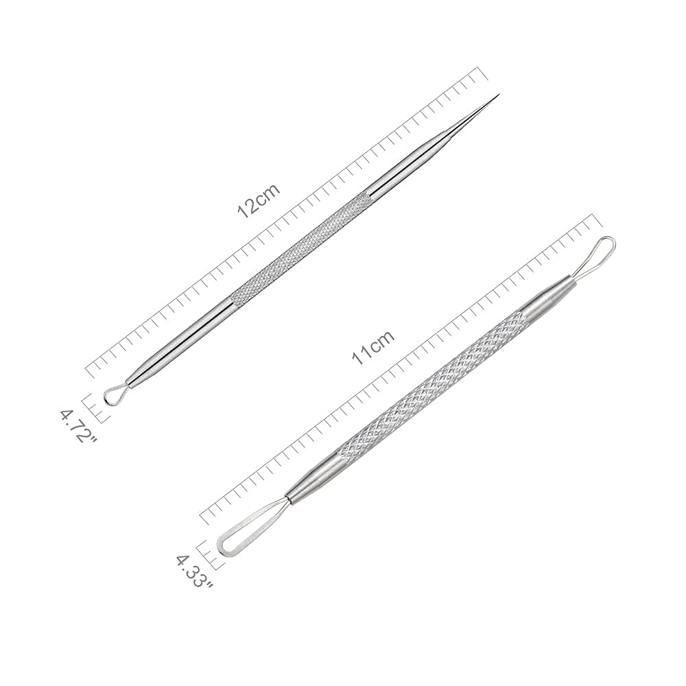Professional Blackhead and Blemish Remover -Pimple Comedone Removal 2-in-1 Extractor Tool -by La Chat (2 Packs)