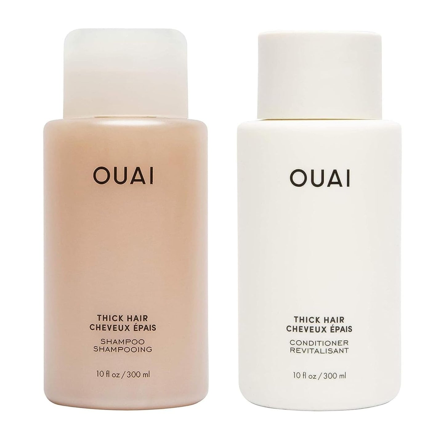 OUAI Fine Shampoo & Conditioner Set - Sulfate-Free Hair Care with Keratin & Shea Butter | 10 Fl Oz