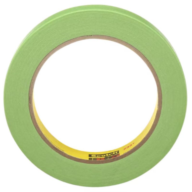 3M 233+ Green Masking Tape 26334, 0.75" x 60.1 yd, Pack of 12 Rolls – High-Performance Automotive and Industrial Painter's Tape
