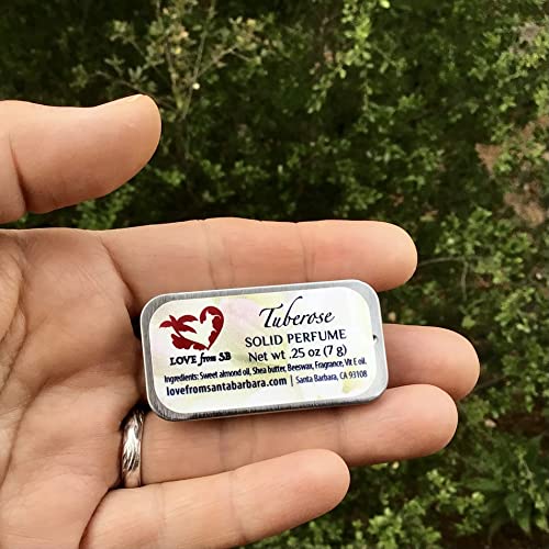 Love from Santa Barbara Compact Tuberose Solid Perfume for Travel & Gifting