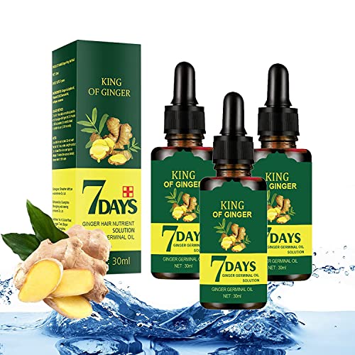 Ginger Hair Growth Oil - 3 Fl Oz (Pack of 3) - Nourishing Serum for Stronger Hair
