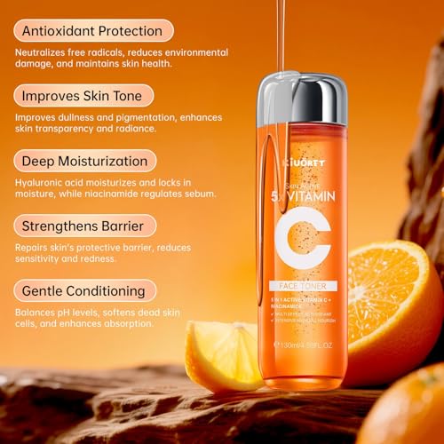 Vitamin C Toner 2 Fl Oz (Pack of 2) - Hydrating & Skin Tone Brightening