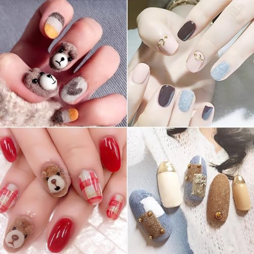 Flocking Velvet Nail Art Powder - 2 Sets of 12 Colors