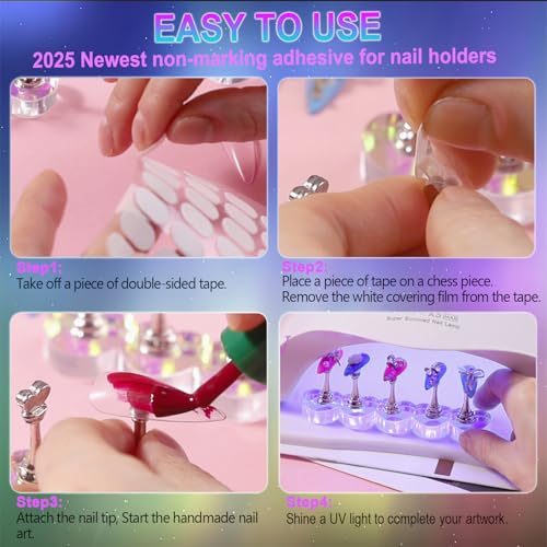 JINJINANV Magnetic Nail Stand for Press Ons - Anti-Tip Design