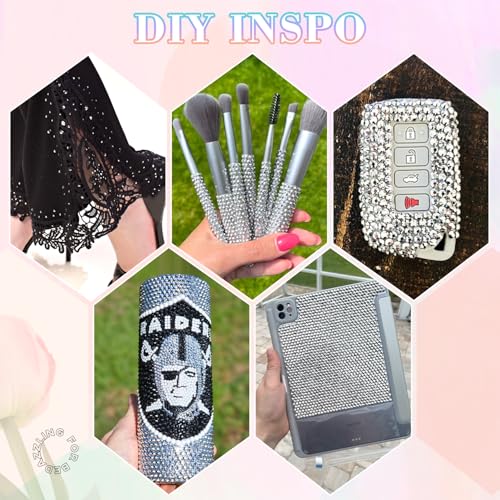 30000Pcs Silver Resin Rhinestones with 3Pcs B7000 Glue for Crafting