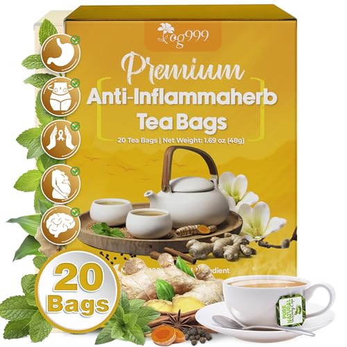 Organic Anti-Inflammaheb Tea Bags - 20 Count, Ginger & Turmeric Blend