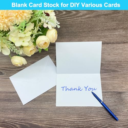 50 Pack White Blank Greeting Cards & Envelopes - 5x7 DIY Set