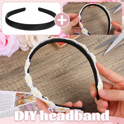 2Pcs Wide Satin Headbands - Soft Non-Slip Hairbands for Women