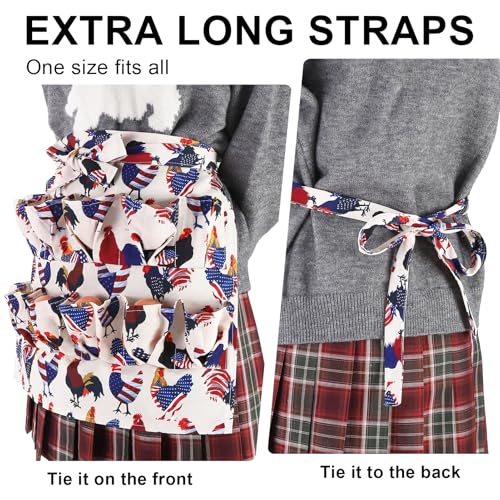 Egg Collecting Apron and Basket with 12 Pouches for Chickens