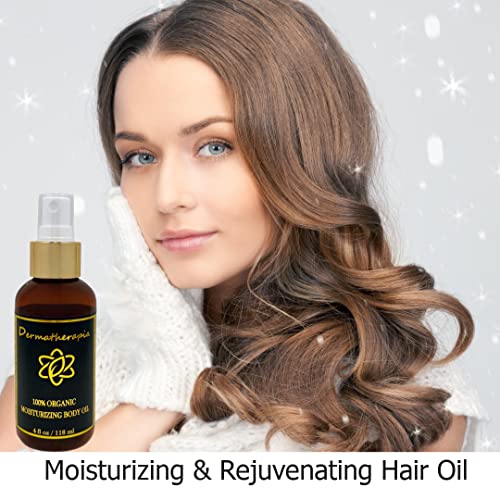Dermatherapia 100% Organic Luxury Body, Hair, and Face Oil - Moisturizing