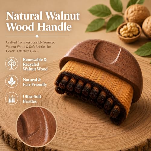 Lymphatic Contour Face Brush - Wooden Dry Brush with Gift Box Set