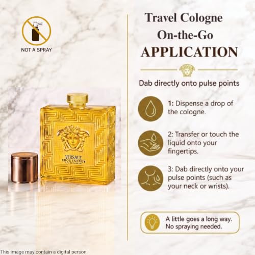 Versace Eros Energy Mini Cologne for Men, 0.17 oz EDP Splash