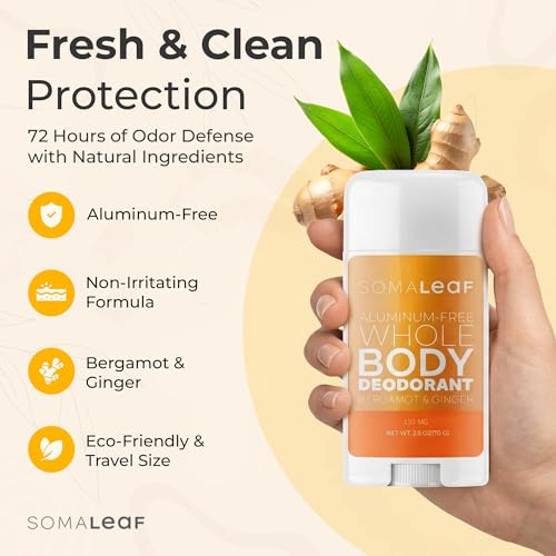 SomaLeaf Aluminum-Free Deodorant Stick for Sensitive Skin - 2.5 oz