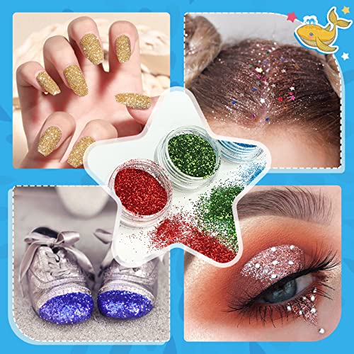 Bledras Temporary Glitter Tattoo Kit for Kids & Adults - 30 Colors & 147 Stencils