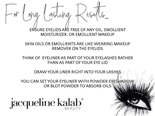 Jacqueline Kalab Indelible Gel Eyeliner - Waterproof & Smudge-Proof Black