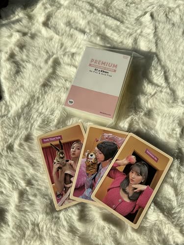 Kpop Photocard Sleeves - Clear Polypropylene Protectors (100 Pack)