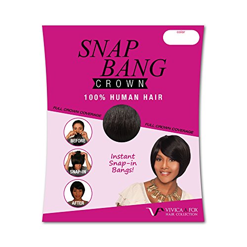 Vivica A. Fox Clip-In Hair Crown & Bangs for Women - Light Gray, Heat Resistant, 0.9oz