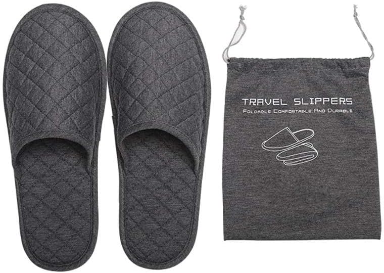 Portable Travel Slippers - Open Toe Foldable Sandals for Spa & Hotel | Washable Indoor Footwear with Bags