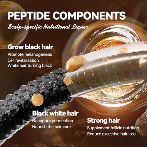 Instant Dark Brown Peptide Hair Dye Comb for Gray Coverage
