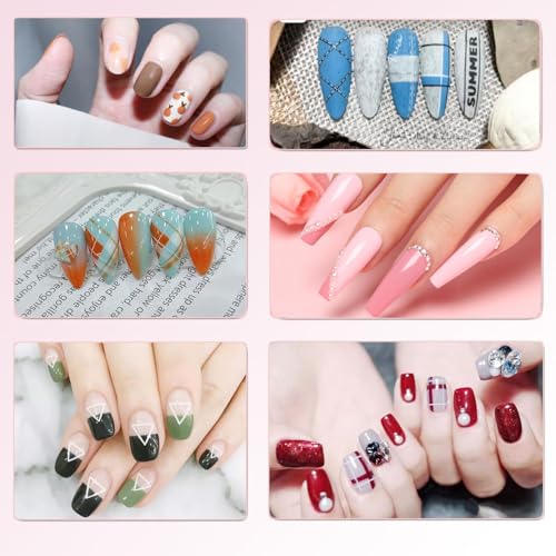 6-Piece Double-Ended Nail Art Brush Set for Precision Detailing