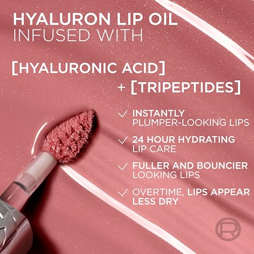 L'Oreal Paris Plump Ambition Hyaluron Lip Oil - 24HR Volumizing Gloss