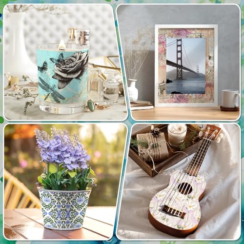 80-Pack Floral Napkins - Assorted Decorative Decoupage Designs for Parties