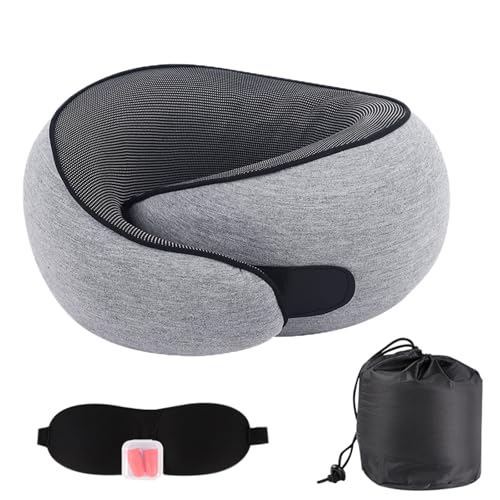 Ergonomic Travel Neck Pillow - Memory Foam Support for Flights