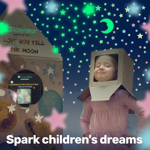 Glow in the Dark Stars and Moon Stickers for Kids Room Decor