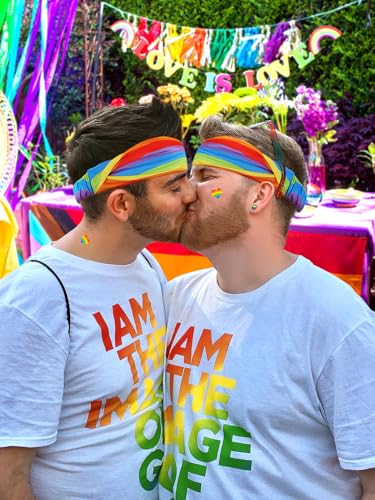 Cosweet Rainbow Flag Headbands - 2 Pack for Pride Events