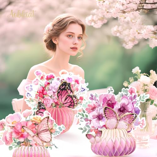 Elegant Butterfly Honeycomb Centerpieces for Parties - Large Size