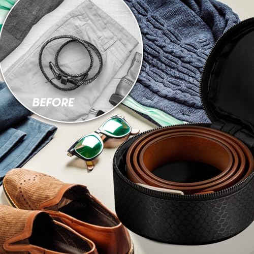 Travel Belt Organizer Case - Portable Storage for Belts & Ties