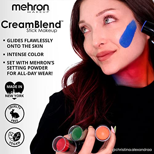 Mehron CreamBlend Stick Blue - Cream Face & Body Paint 0.75 oz