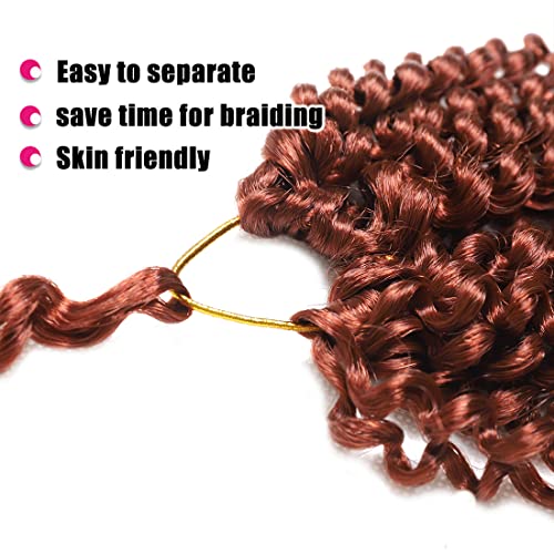 18 Inch Passion Twist Hair - 6 Packs Copper Red Water Wave Crochet Hair Extensions