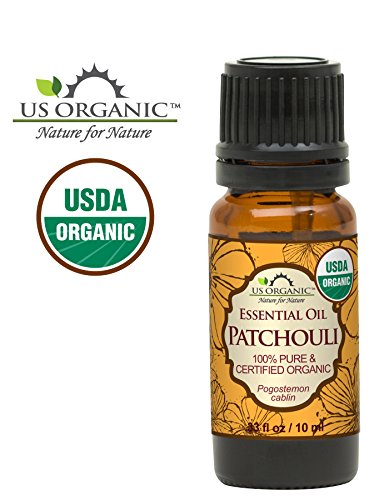 US Organic Patchouli Essential Oil 0.33 Fl Oz - USDA Organic, Steam Distilled, Aromatherapy & DIY Use