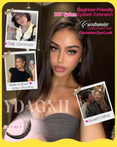 YDAGKH Fluffy Lash Cluster Kit - 60D/80D/100D Volume Extensions