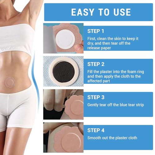 100 Pcs Castor Oil Belly Button Patch, Portable No Wash Disposable Castor Oil Patches Beige (Oil Not Included)