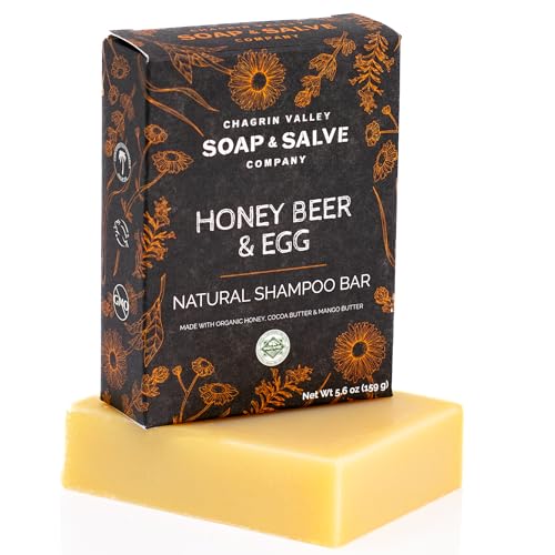Chagrin Valley Organic Beer & Honey Shampoo Bar for Dry Coily Hair 5.6 oz