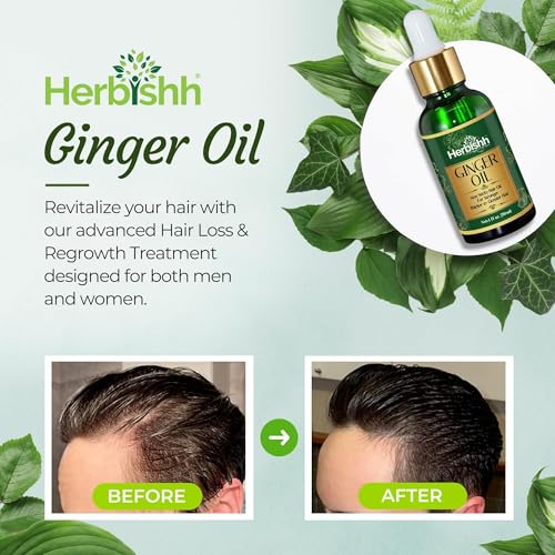 Herbishh Ginger Hair Growth Oil Serum for Thinning Hair - 30ml, Pack of 1