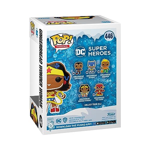 Funko Pop! DC Holiday Wonder Woman Gingerbread Figurine - 3.75" Collectible Vinyl for Display